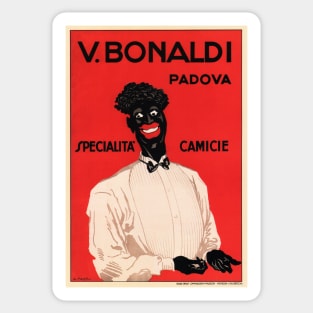 V BONALDI PADOVA Special Tailored Shirts Vintage Italy Advertisement Art Deco Sticker